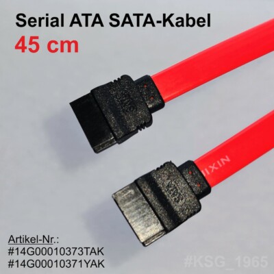 Serial ATA   SATA Hard Drive HDD Internal Data Kabel Rot 0,45m NEU* OVP*    