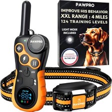 Dog Shock Collar with Remote Unmatched 4-Mile Range Night-Light Mode Training...