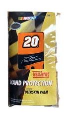 Nascar Team Series #20 Tony Stewart DEERSKIN PALM GLOVES Size XL NIP Nice Gift