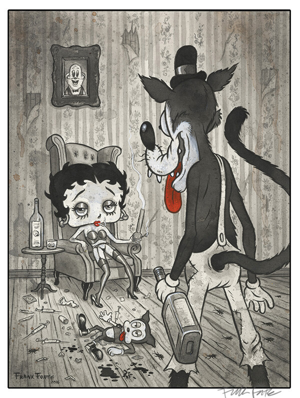 POP SURREALISM LOWBROW ANIMATION ART PRINT BY FRANK FORTE fine art