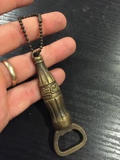Coca Cola Bottle Opener Solid Brass Patina Soda Collector Beer Soda Keychain WOW