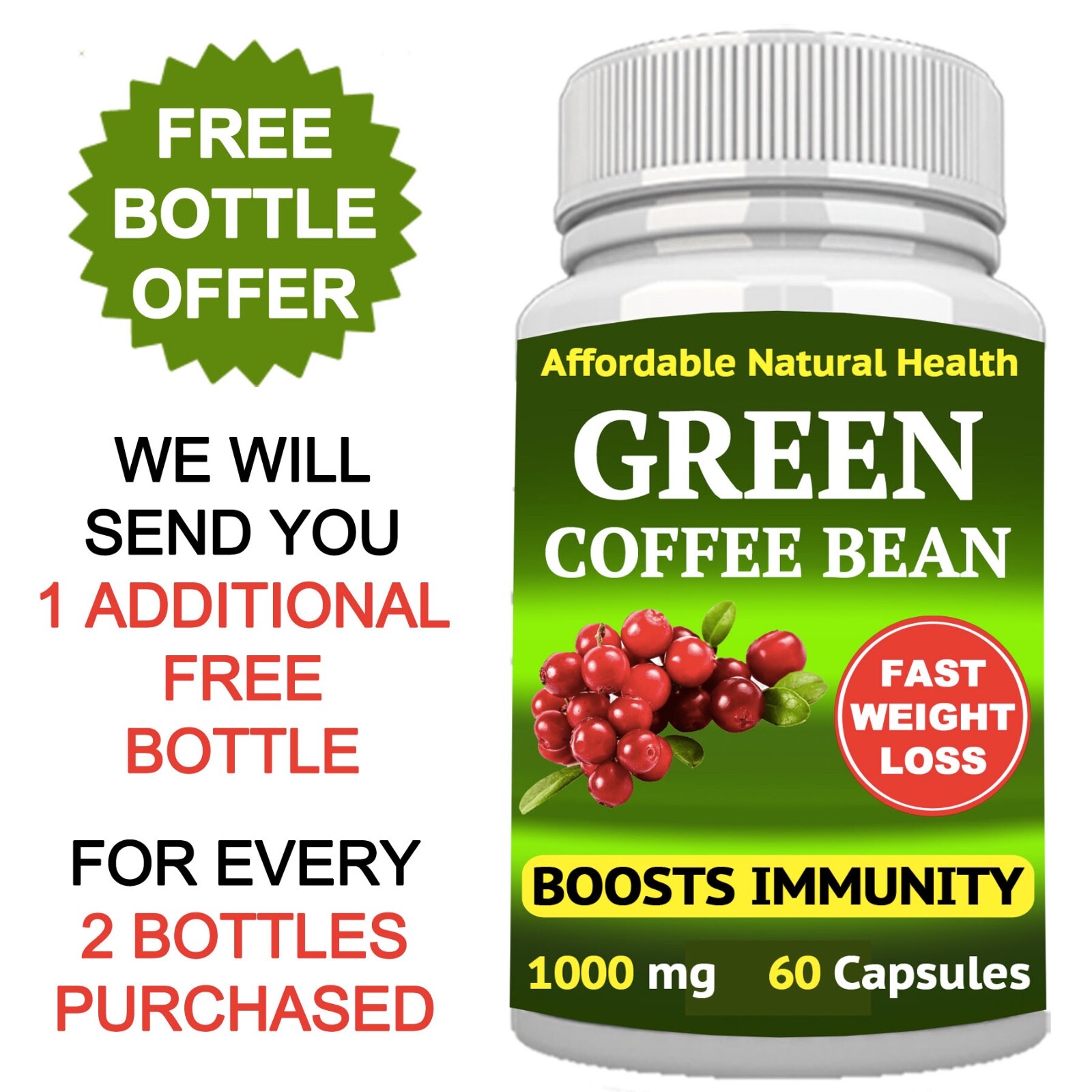 PURE GREEN COFFEE BEAN EXTRACT PILLS FOR QUICK WEIGHT LOSS SUPER