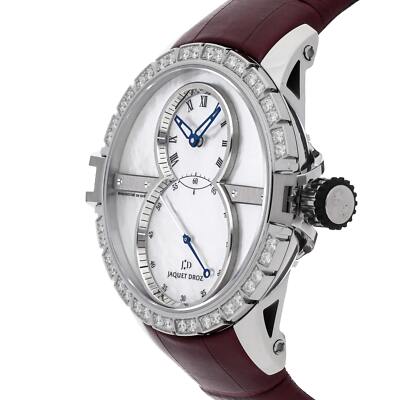 Jaquet Droz Grande Seconde SW Auto Steel Diamond Mens Strap Watch