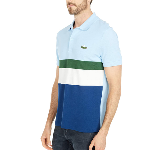 Lacoste Blue Color Blocked Polo Shirt 