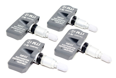 #ad 4 TPMS Tire Pressure Sensors Toyota Tacoma 315mhz Silver Aluminum Valve Stems $84.95