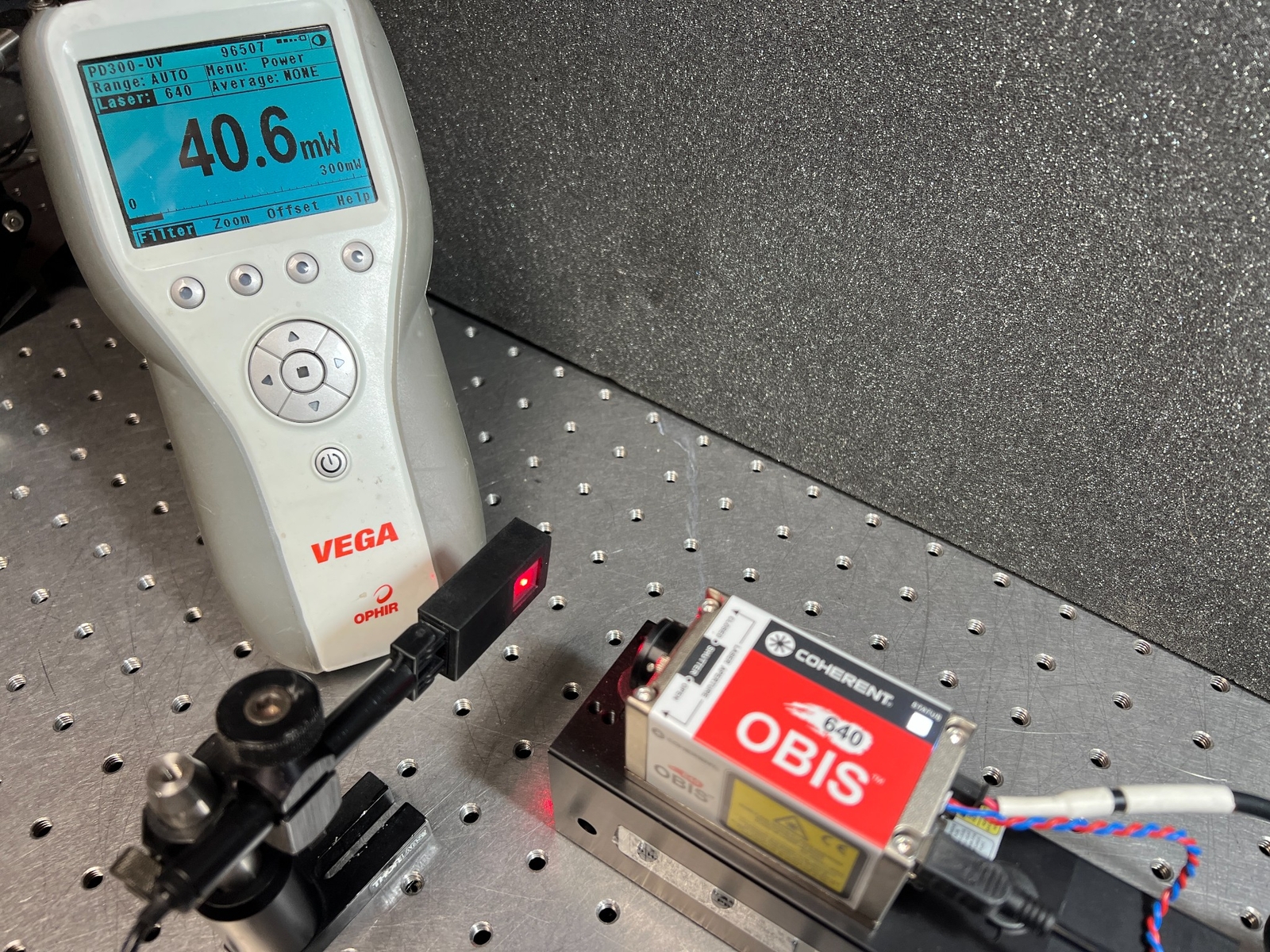 NOS Coherent OBIS LX 640-40C Laser 640nm 40mW w/Heatsink, Power Supply, Warranty