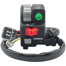 Left Handlebar Switch Start Stop Headlight Override for Kawasaki Brute Force 750