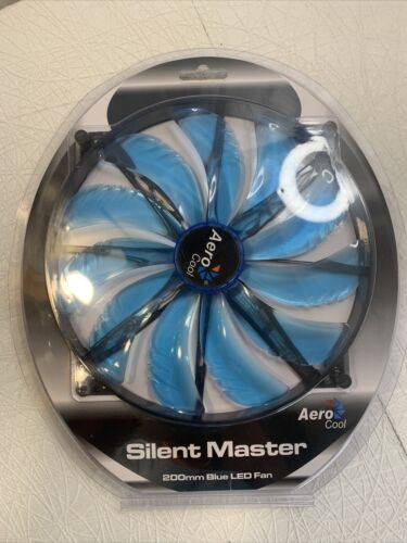 AeroCool Silent Master 200mm Blue LED Case Fan