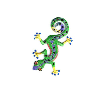 Gecko - Lizard - Southwest - Embroidered Iron On Applique Patch - Crafts (M-L) E - Foto 2
