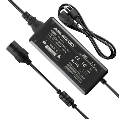 12V 5A AC Adapter Car Charger for Koolatron P-85 Krusader 52 Quart Cooler/Warmer