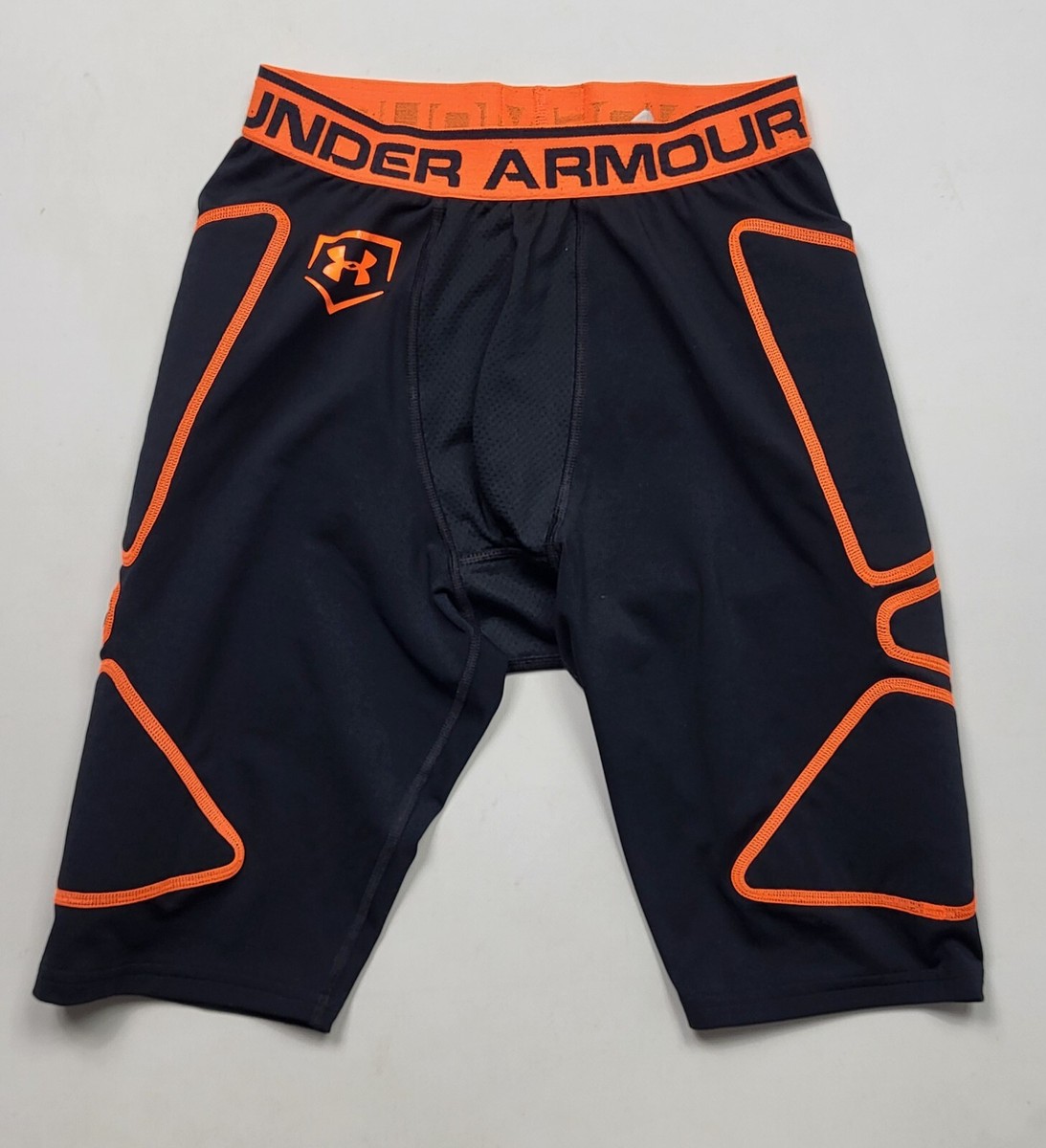 Under Armour Shorts Mens black orange Compression Athletic Stretch