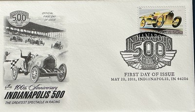 Artcraft 4530 Indianapolis 500 100th Birthday Indiana Plate Block of 4 Slogan CX