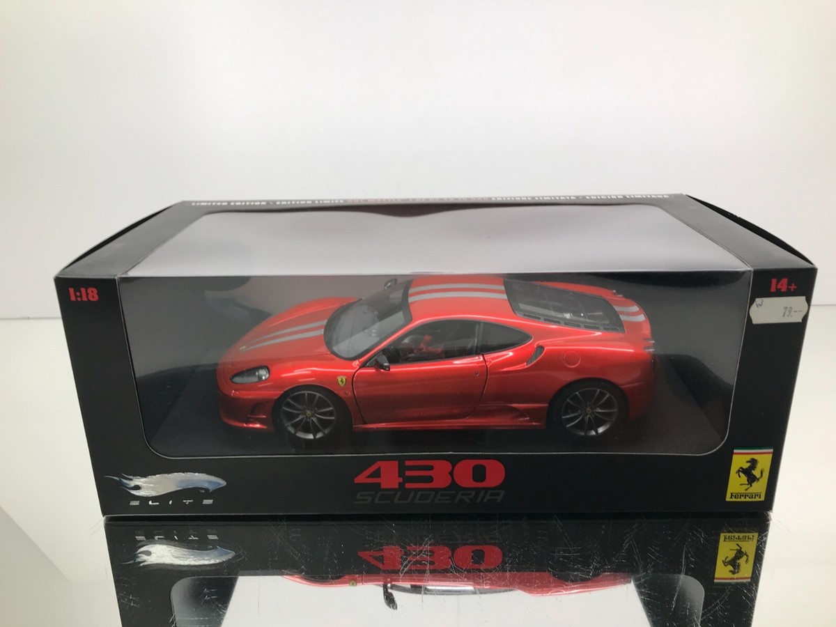 HOTWHEELS ELITE L2973 FERRARI 430 SCUDERIA LIM.ED -RED 1:18- HIGH