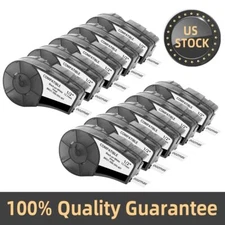 10PK For BMP21-PLUS M21-500-595-WT Label Cartridge Black/White 1/2" x 21