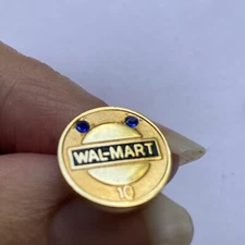 Vintage Wal-Mart Store Employee 10 Year Company Service Award Pin WALMART
