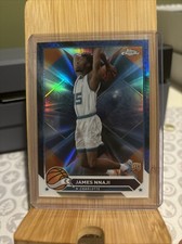 James Nnaji 2023-24 Topps Chrome Blue Basketball Refractors #173 Hornets RC
