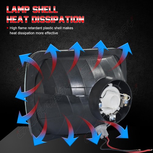 Pair For Freightliner MT35/45/55 FL50/60 LED Headlights Hi-Lo Beam DRL 7X6 5X7" - Picture 13 of 17