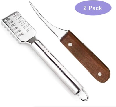 1 Stück Fischwaage Entferner Bürste & 1 Stück Garnelen Besteck Küche