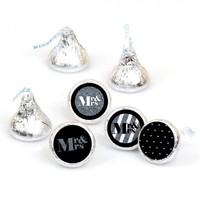 Mr. & Mrs. - Silver - Wedding Party Round Candy Sticker Favors Labels Fit He... on sale Mr. & Mrs. - Silver - Wedding Party Round Candy Sticker Favors Labels Fit He... on sale