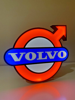 250mm Volvo Trucks LED Leucht Wandschild USB 5V Mann Höhle, LKW, Bar