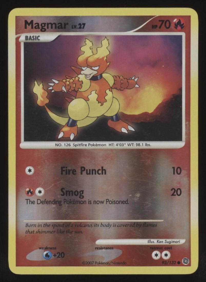 Magmar Reverse Holo Pokemon Card 93/132 Secret Wonders Set VERY GOOD
