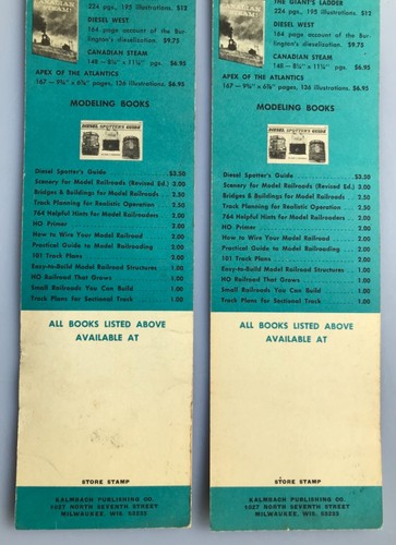 Kalmach’s Railroad Pullman Car Book Bookmarks Milwaukee Wi. 11.5x2" Vintage - Picture 3 of 6