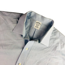 Brooks Brothers Men's Regent 100 Cotton Non-Iron Button Shirt Blue Size 17
