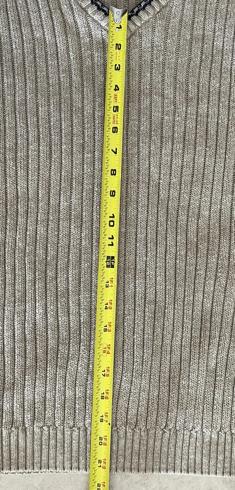 Chaleco Suéter High Sierra De Colección Cuello en V Sin Mangas Para Hombre XL Beige Papá Abuelo Foto 3 de 4