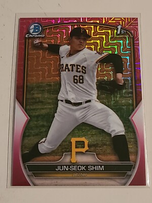 2023 Bowman Chrome - Prospects  Pink Mojo Refractor #BCP-153 Jun-Seok Shim /199