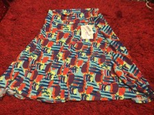 LuLaRoe Kids Azure Skirt Girls Children Size 10 Geometric Stretch Waist