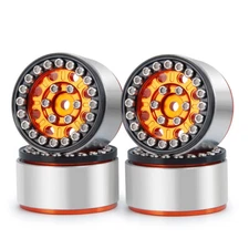 4x Wheel Hub Alloy Beadlock Wheel Rim for 1/24 Axial SCX24 90081 RC Crawler