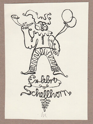 Exlibris - GERALD SCHELLHORN - For ''Self'' - Signed - P7-Offset - Clown #2