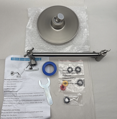 #ad High Pressure Rain Shower Head w 11#x27;#x27; Extension Arm High Flow Rainfall Shower $26.25