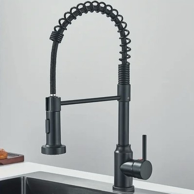 Kitchen Sink Faucet Pull Down Sprayer Matte Black