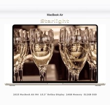 NEW  MacBook AIR M4 2025 15" 512GB SSD  24GB DDR5X Retina Display STARLIGHT