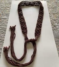 Macrame Belt 34 X 1 With 12 Tassels. Vintage 80 s Look. Fits All