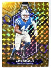 ZAIRE FRANKLIN Colts 2024 Panini Mosaic REACTIVE YELLOW PRIZM PARALLEL Card #98
