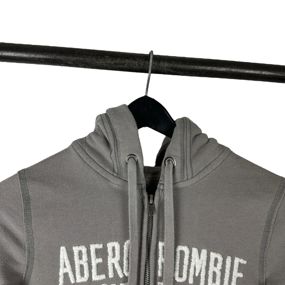 Women’s Y2K Abercrombie & Fitch Spellout Logo Full Zip Hoodie Size S - Image 3 of 4