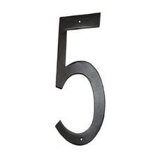 Standard Font Individual House Number 5 Metal Floating Address Sign 8 Inch