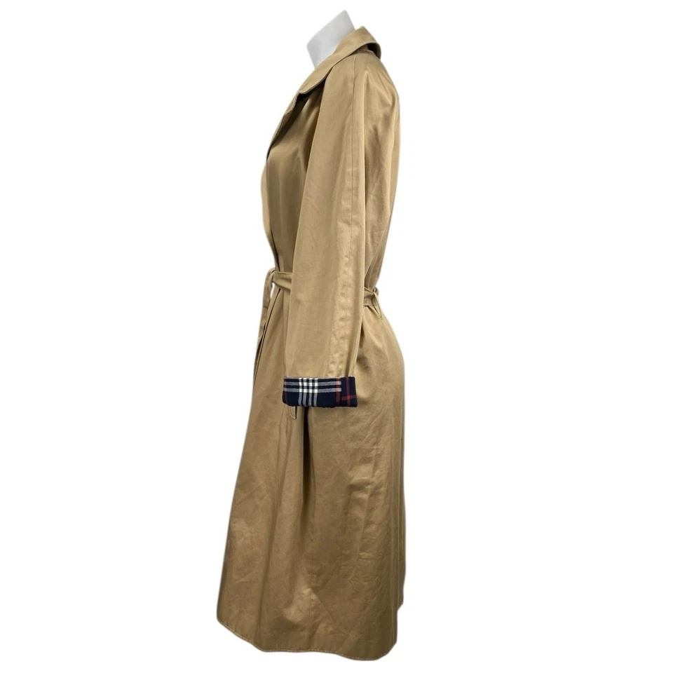 Marks & Spencer Women's Beige Tan Double Breasted Belted Trench Coat Jacket 10 - Image 2 of 4