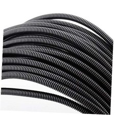 Wire Loom Split Tubing Auto Wire Conduit Flexible Cover 100 FT 1/4  Black