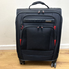 Samsonite Expandable 4 Wheel Spinner Case Black Telescopic Handle 56 x 39 x 24cm