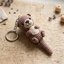Crochet Otter Keychain, Cute Amigurumi Otter ...