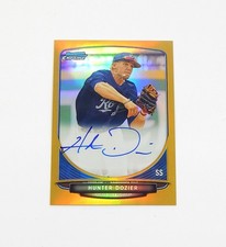 2013 Bowman Chrome Draft Pick Autographs Gold Refractor Hunter Dozier Auto /50