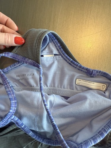 Ivivva By Lululemon Girls Double Dutch Gray/Purple Tank Top Size 6 - Picture 6 of 11
