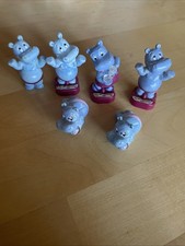 5 Ü-Ei Figuren, Happy Hippo, 90er Jahre, Fünf Stück, Gebraucht,