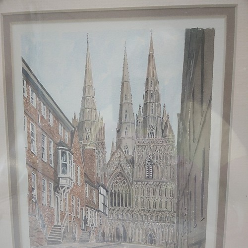 Lichfield Cathedral by Philip Martin Signed Print LE, 26cm X 30cm - Framed/New - Picture 11 of 14