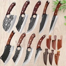 1-9PCS Stainless Steel Boning Knife Professional Kitchen Utility Cutting Knife