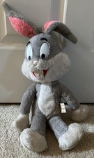 Vintage 1970  s BUGS BUNNY Warner Bros Plush Stuffed Animal By Mighty Star