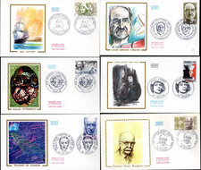2148/53+ FDC  6 ENVELOPPES 1er JOURSUR        CELEBRITES  1981